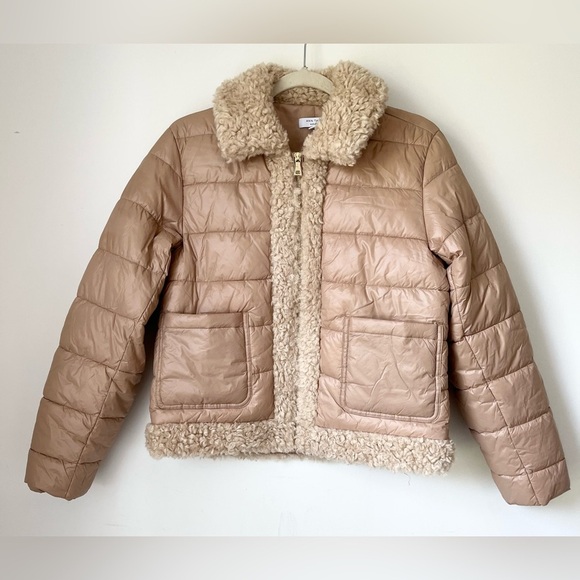 Ann Taylor Jacket Women’s XS Weekend Collection Faux Fur Trim Puffer Coat - Picture 3 of 8